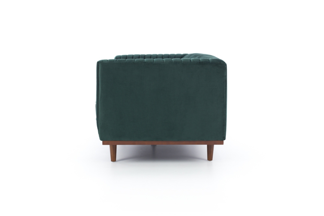 Madison 3 Seater Sofa - Dark Green Velvet image 2